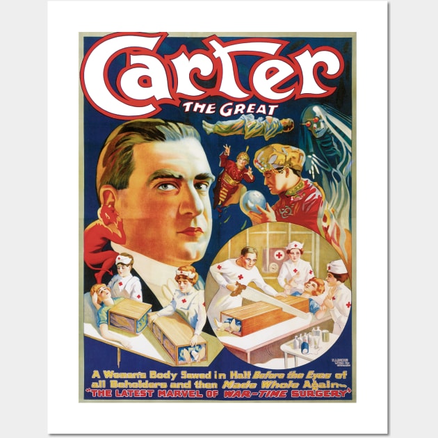 Vintage Magic Poster Art, Carter the Great Wall Art by MasterpieceCafe